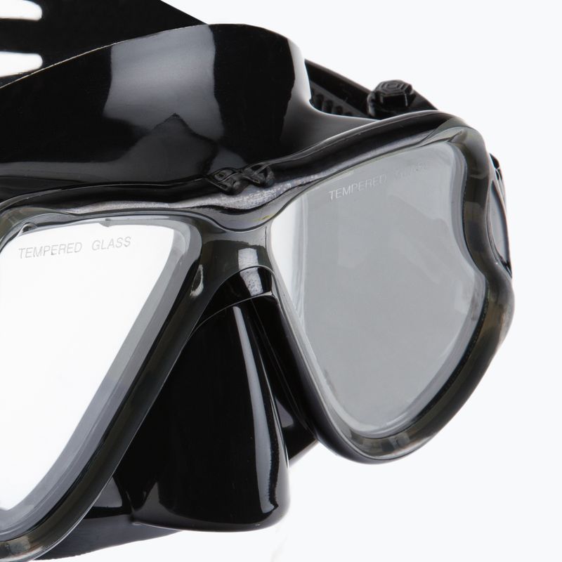 AQUASTIC fekete snorkeling szett Maszk + Pipa MSA-01C 8