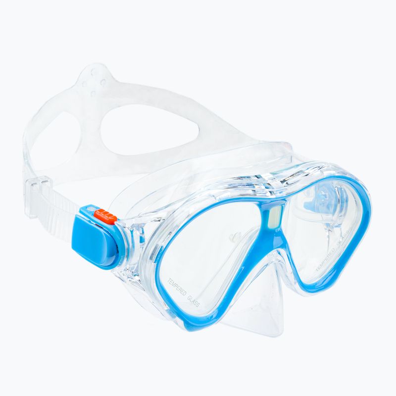 AQUASTIC kék gyerek snorkeling szett Maszk + Uszony + Pipa MSFK-01SN 11