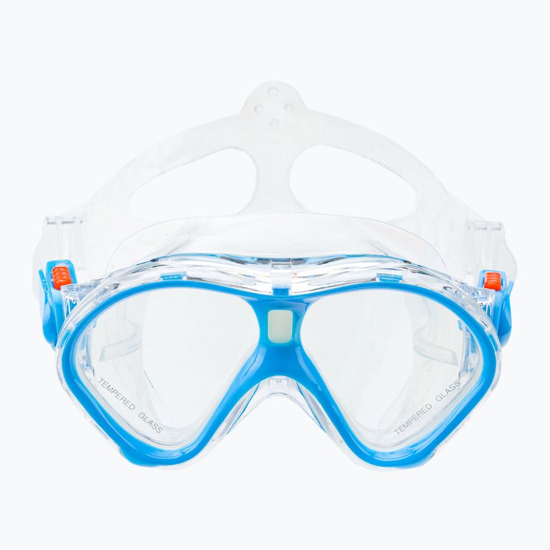 AQUASTIC kék gyerek snorkeling szett Maszk + Uszony + Pipa MSFK-01SN 12