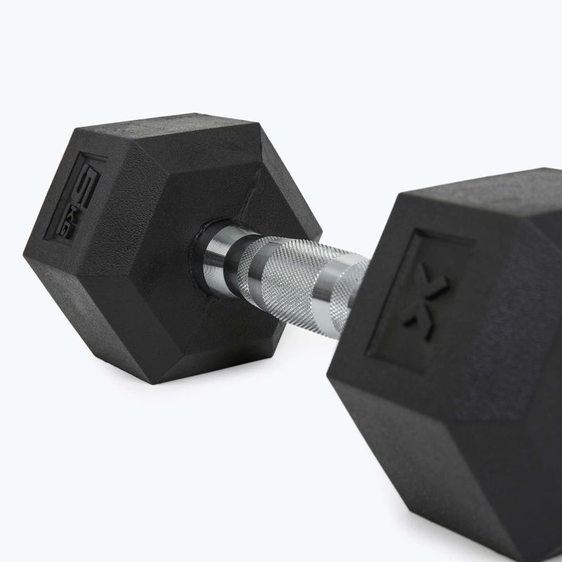 XTREXO Hex gumírozott súlyzó 5 kg HXD50 8