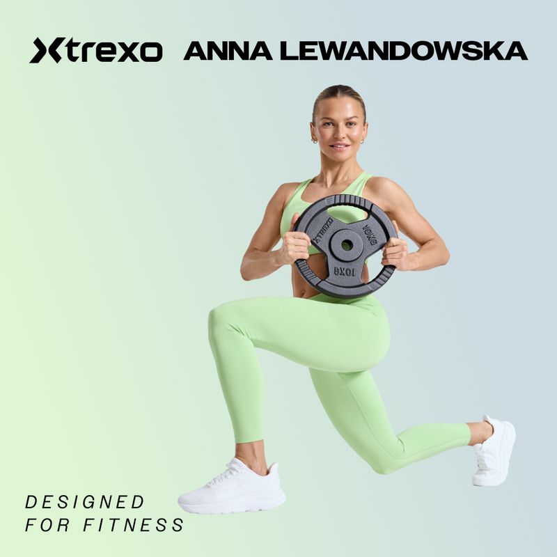 XTREXO fekete gumírozott öntöttvas súlyzótárcsa 15 kg RW15 2