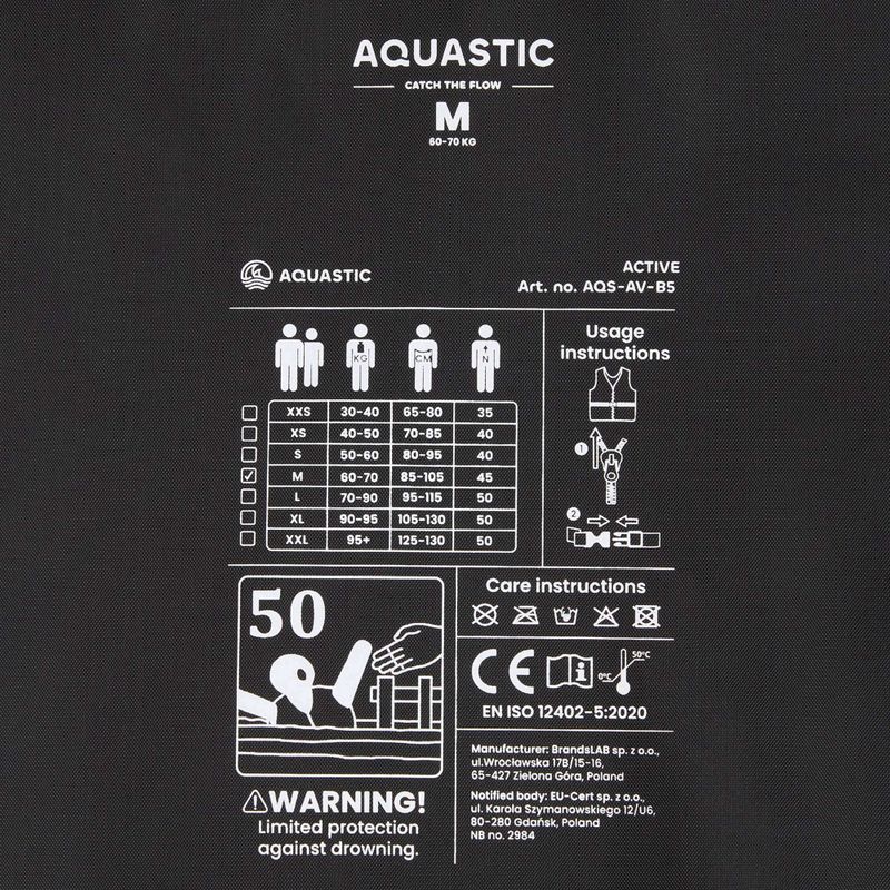 AQUASTIC Active 50N biztonsági mellény fekete 7