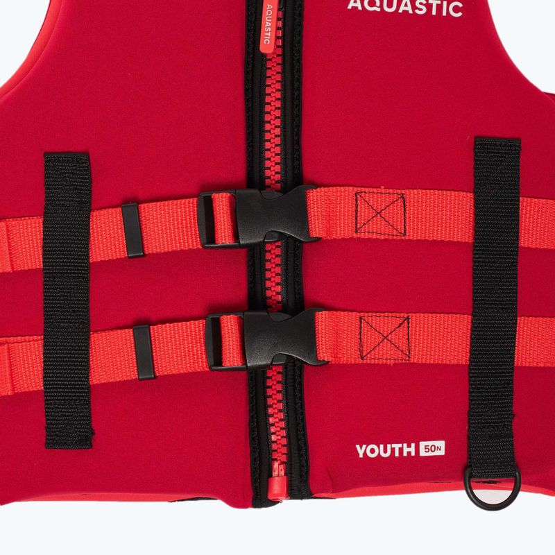 AQUASTIC Youth 50N Piros gyermek úszómellény 5