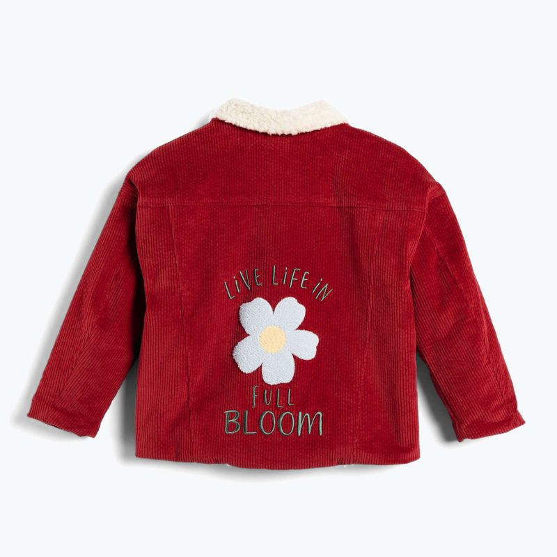 Gyermek kabát KID STORY Teddy warm red flowers 3