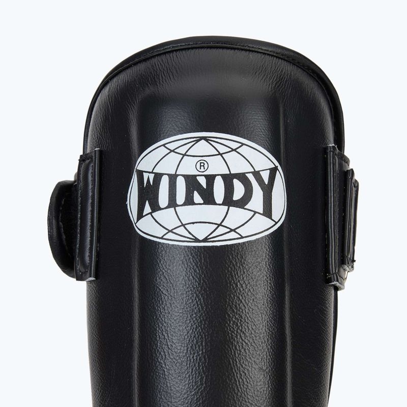 WINDY Szintetikus bőr sípcsont- és lábfejvédő fekete 6
