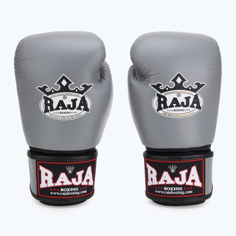 RAJA BOXING Single Standard valódi bőr szürke bokszkesztyű 2