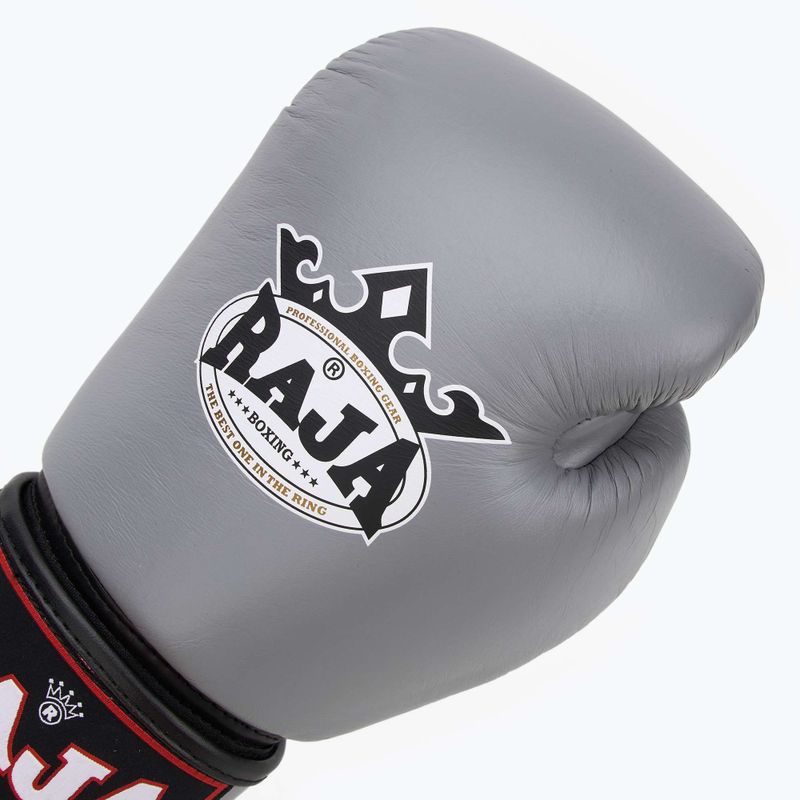 RAJA BOXING Single Standard valódi bőr szürke bokszkesztyű 5