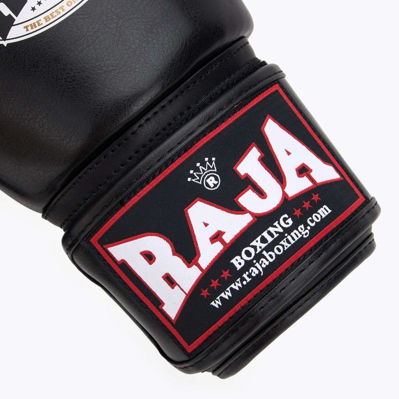 RAJA BOXING Single Semi bőr bokszkesztyű fekete 6