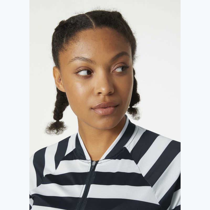 Női póló Helly Hansen Siren 1/2 Zip navy stripe 3