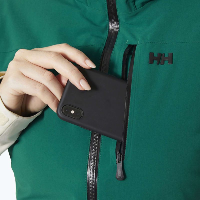 Női sí dzseki Helly Hansen Alphelia smaragd hó 3