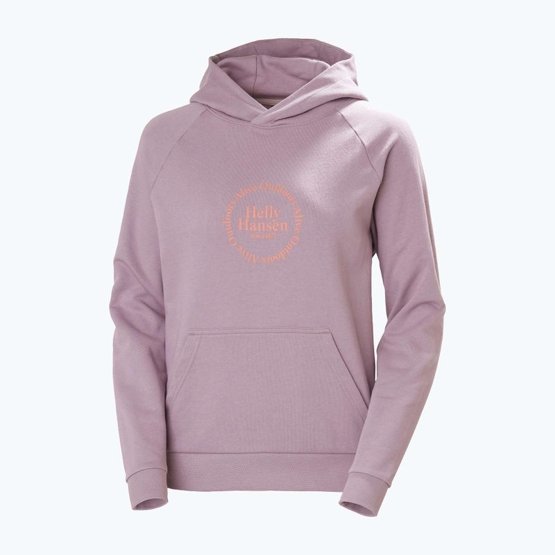 Női Helly Hansen Core Graphic kapucnis pulóver lila agyag 4