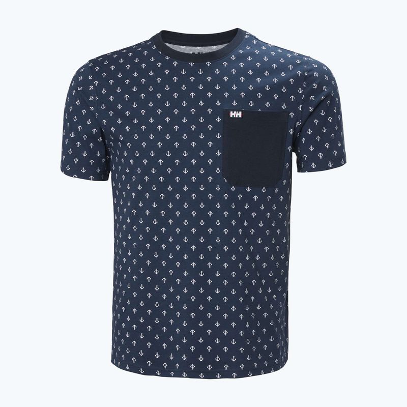 Férfi póló Helly Hansen Hudson navy aop 4