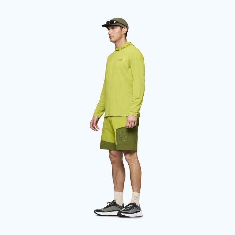 Férfi trekking pulóver NORRONA Femund Tech Hood golden lime 5