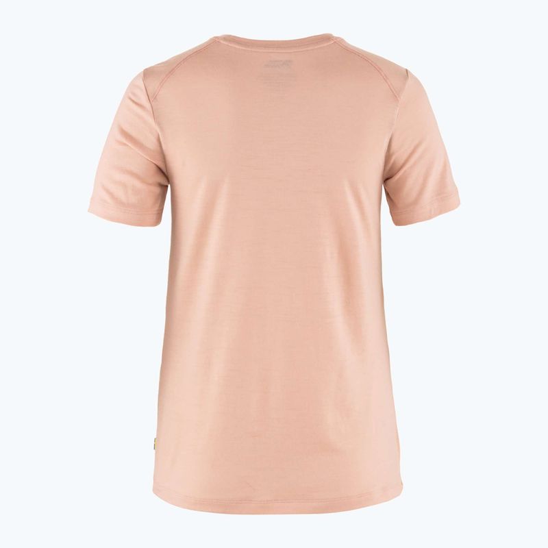 Női trekking póló Fjällräven Abisko Wool Fox kréta rózsaszín/ port 2