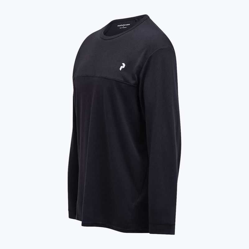 Férfi Peak Performance Trail gyapjú keverék hosszú ujjú fekete 3
