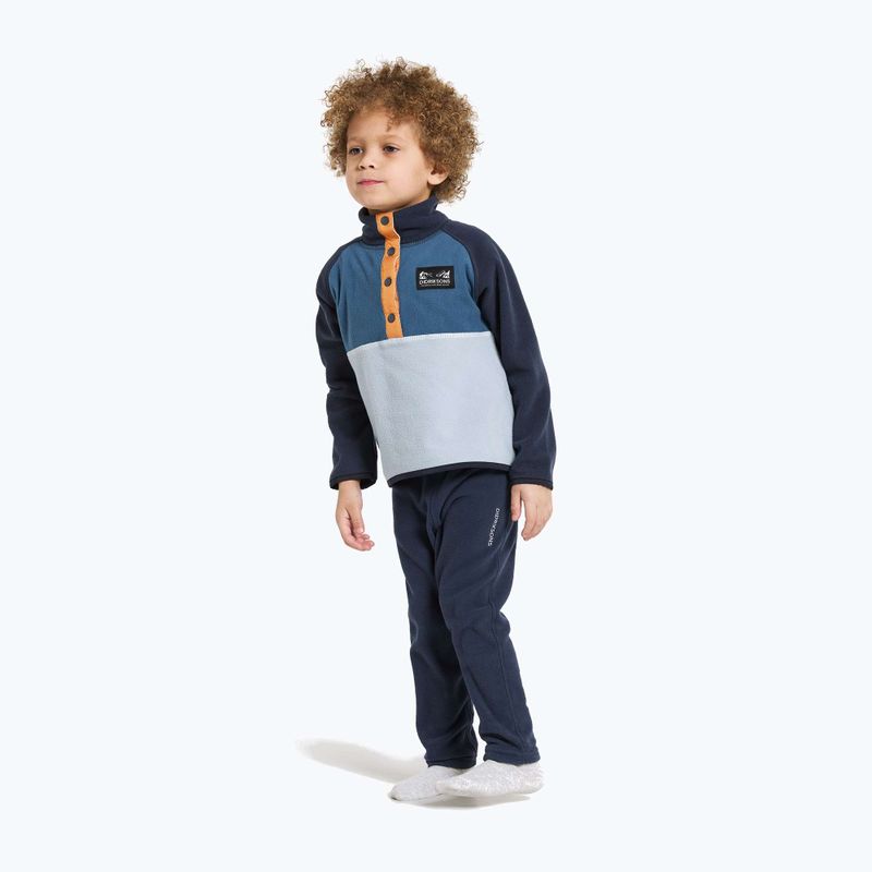 Didriksons Monte Half Button gyermek fleece pulóver felhő kék 2