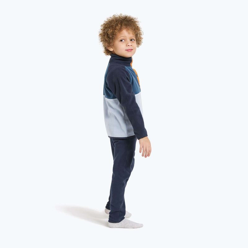 Didriksons Monte Half Button gyermek fleece pulóver felhő kék 4