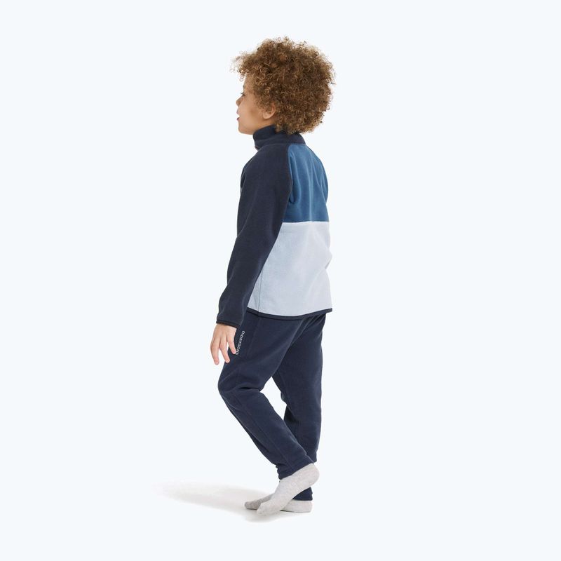Didriksons Monte Half Button gyermek fleece pulóver felhő kék 5