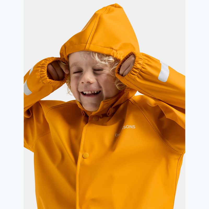Gyerek esőkabát Didriksons Slaskeman oat yellow 6