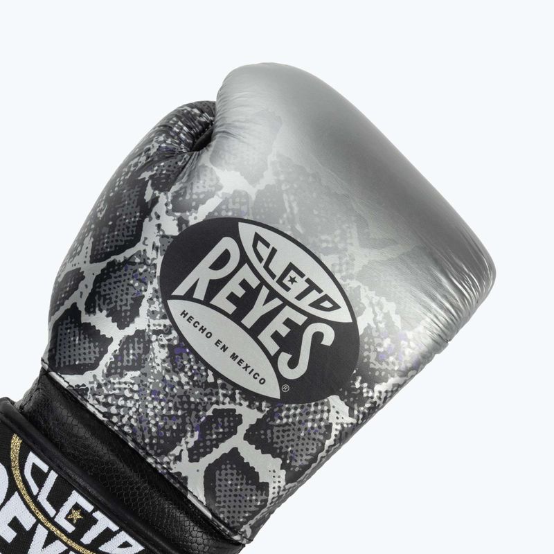 Boxkesztyű Cleto Reyes Velcro Sparring silver/black 5