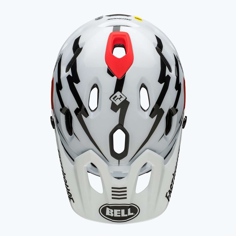 Bell kerékpáros sisak FF Super DH MIPS Spherical fasthouse matt fényes fekete/fehér 6