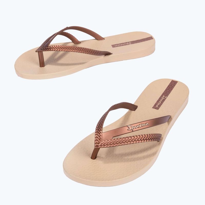 Ipanema Bossa bézs/réz női flip flopok 10