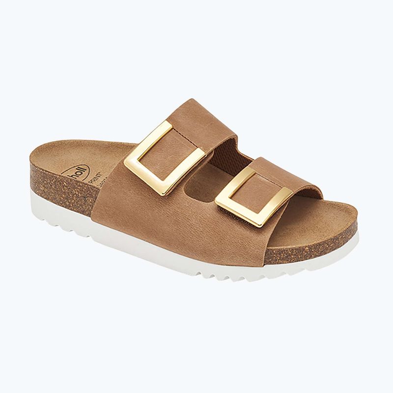 Női papucs Scholl Montery 2 Straps Ad Med cognac 8