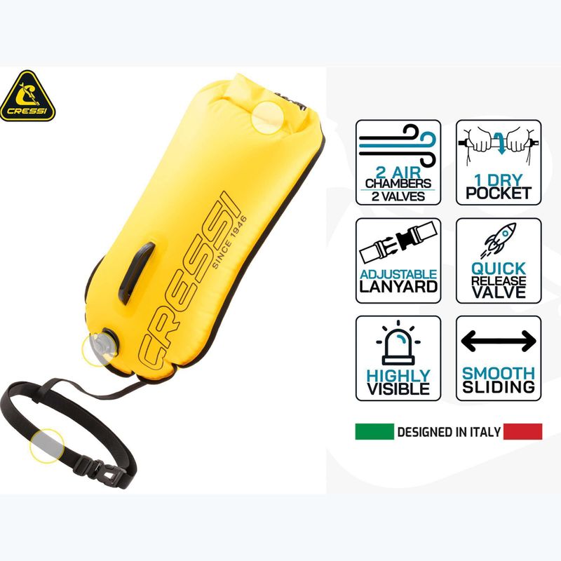 Mentőbója Cressi Glide Pro yellow 12