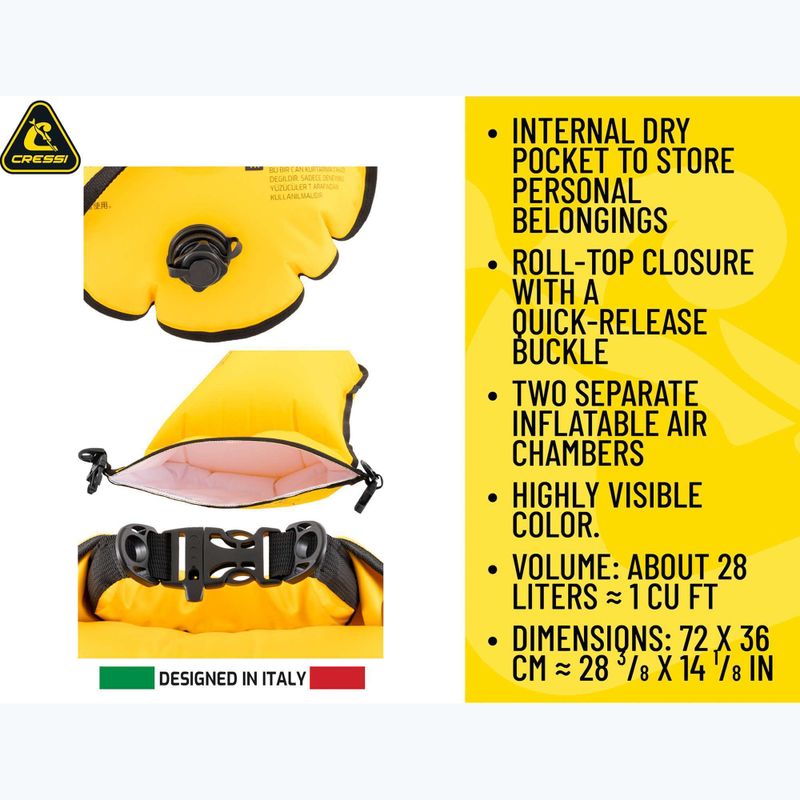 Mentőbója Cressi Glide Pro yellow 13