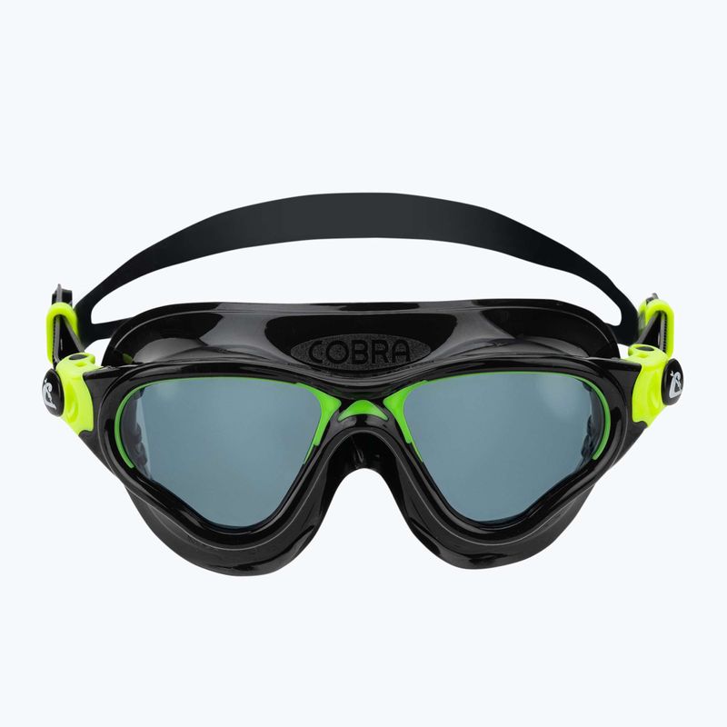 Úszómaszk Cressi Cobra black/black/lime smoked 2
