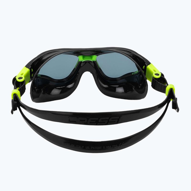 Úszómaszk Cressi Cobra black/black/lime smoked 4
