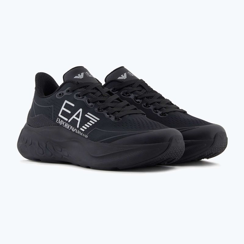 EA7 Emporio Armani Wave Cracking teljes fekete / ezüst cipő 9