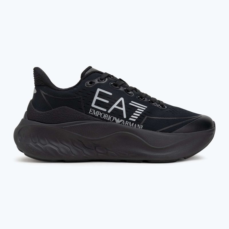 EA7 Emporio Armani Wave Cracking teljes fekete / ezüst cipő 2