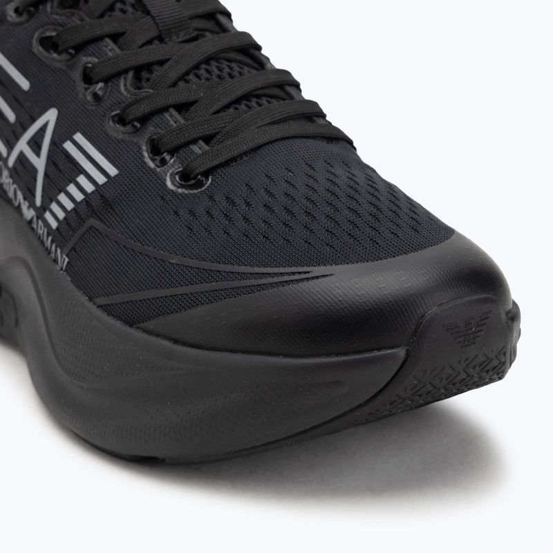 EA7 Emporio Armani Wave Cracking teljes fekete / ezüst cipő 7