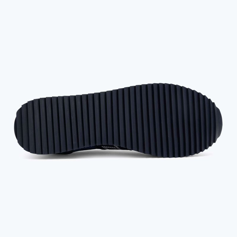 EA7 Emporio Armani fekete-fehér szarvasbőr cipő sky captain / mély kobalt / ásványi cipő 4