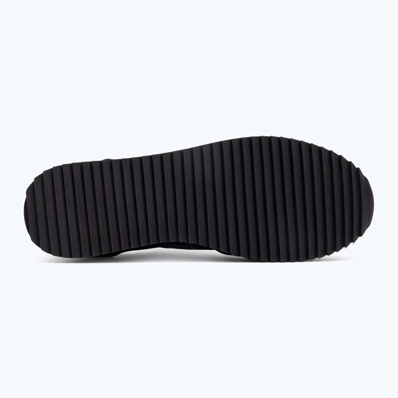 EA7 Emporio Armani fekete-fehér szarvasbőr tripla fekete micropunch cipők 4