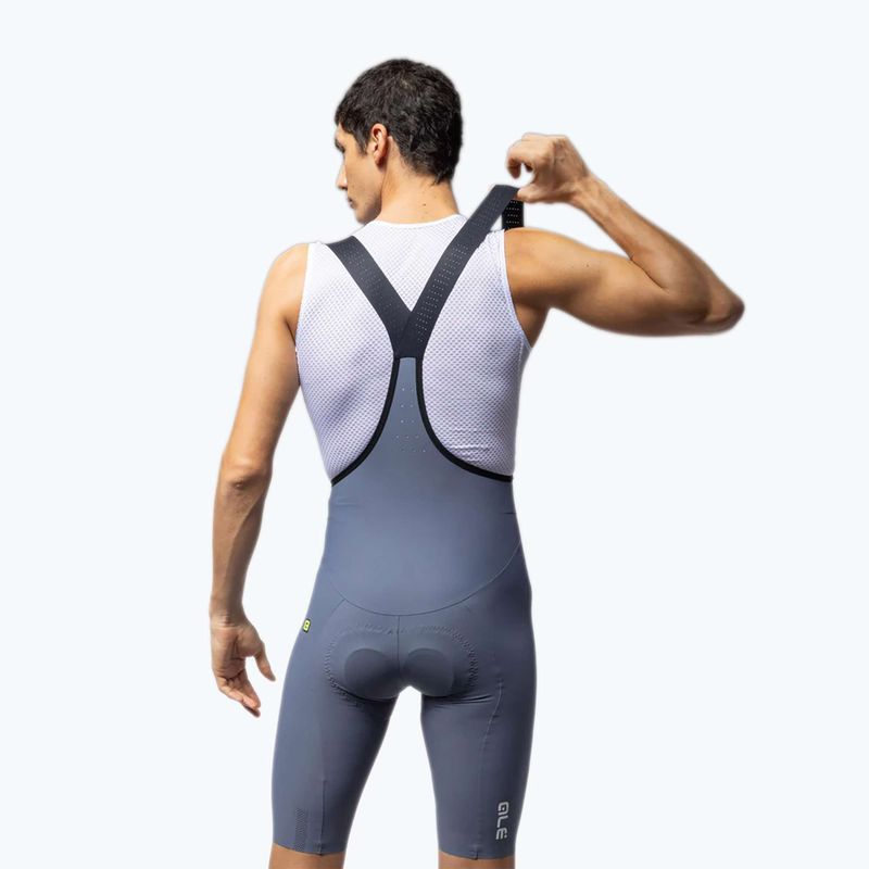 Férfi kerékpáros rövidnadrág Alé Go Bibshorts steel 2