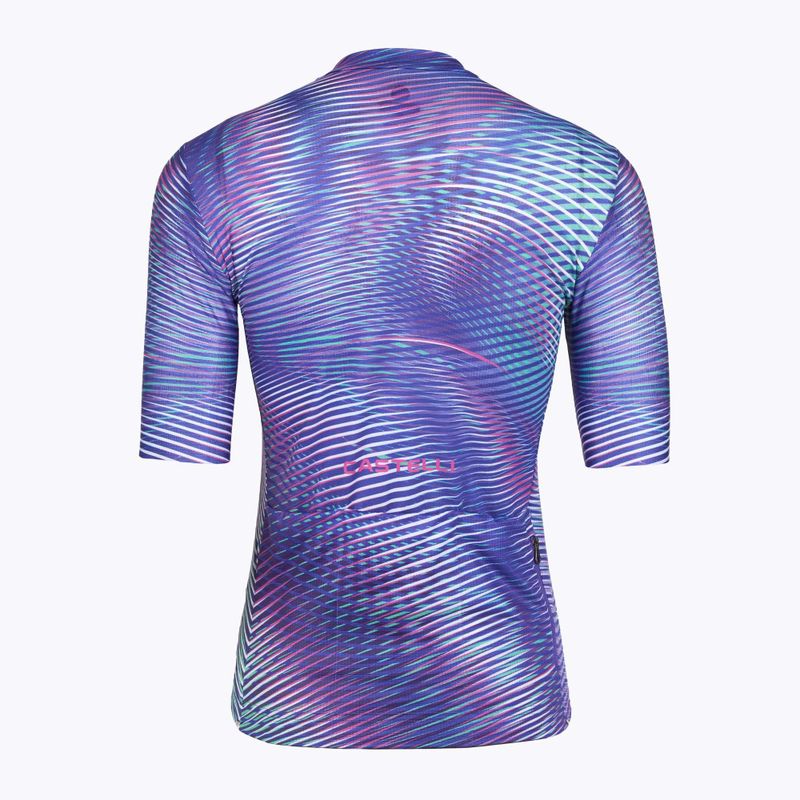 Női kerékpáros mez Castelli Cosmic Vortex multicolor ultraviolet rose 2