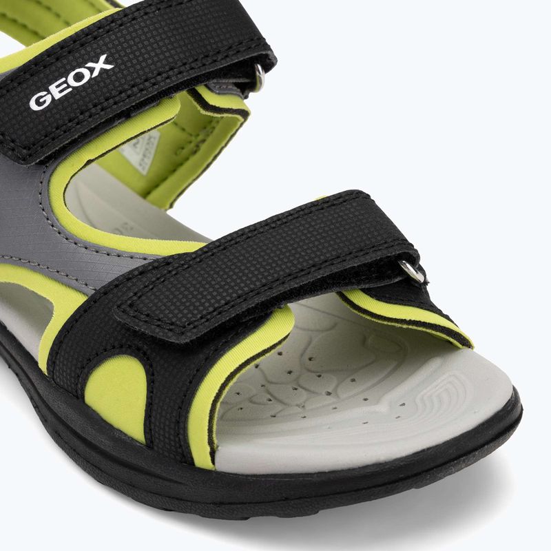 Geox Vaniett fekete/világoszöld gyermek szandálok 7