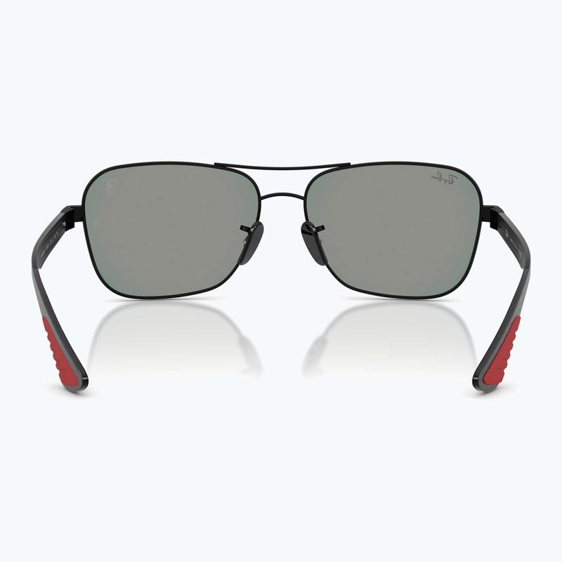 Napszemüveg Ray-Ban Rb8336M Scuderia matt black/dark grey mirror blue/red 5