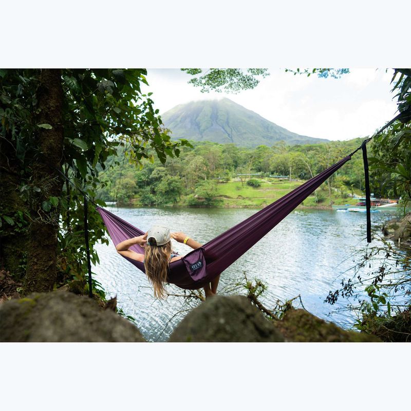 Függőágy ENO Travel Nest + Straps Combo plum 12