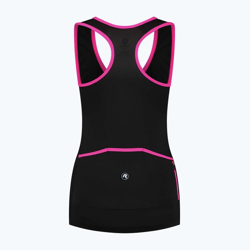 Női kerékpáros mez Rogelli Apátság Tank Top W fekete / rózsaszín 5