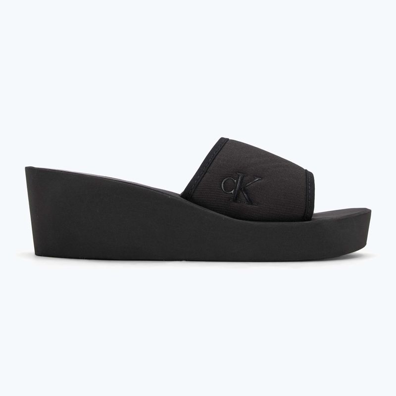 Calvin Klein női flip flop YW0YW01725 Beach Wedge Slide Slide Canvas tripla fekete 2