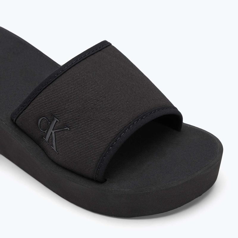 Calvin Klein női flip flop YW0YW01725 Beach Wedge Slide Slide Canvas tripla fekete 7