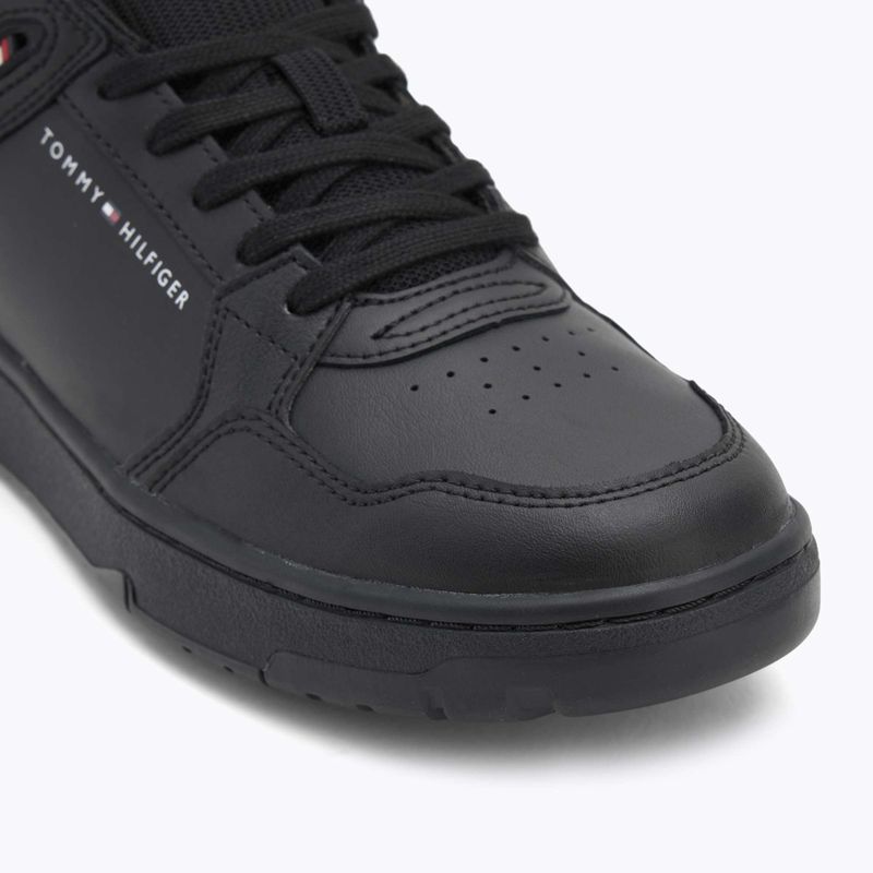 Férfi Tommy Hilfiger Basket Core Core Lite Lth Mix fekete cipő 7