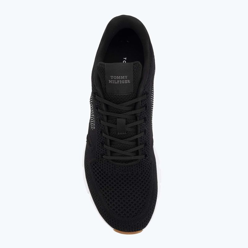 Férfi Tommy Hilfiger Comfort Run Knit fekete cipő 5
