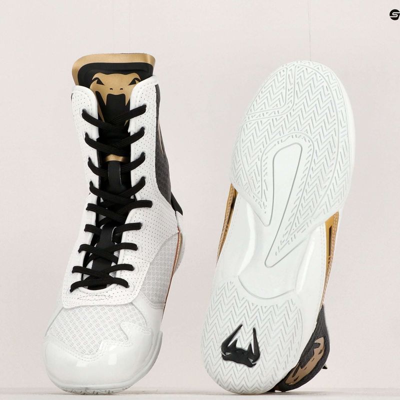Boksz cipő Venum Elite Boxing white/black/gold 8