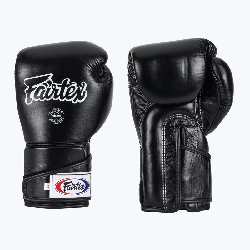 Fairtex stílusos szögletes sparring boxkesztyű - Locked Thumb fekete