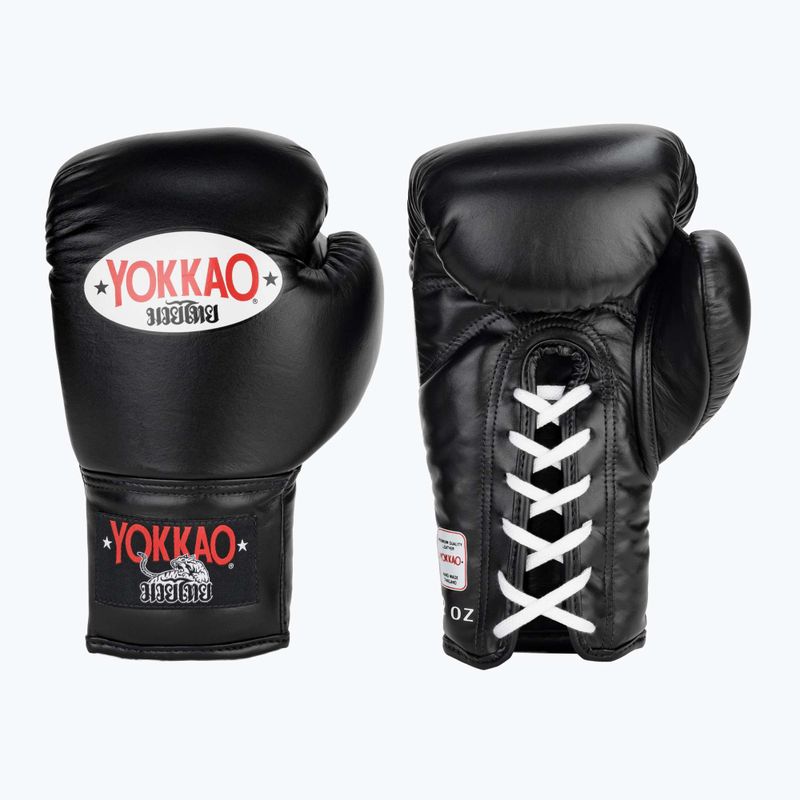 YOKKAO Matrix Lace Up férfi bokszkesztyűk fekete