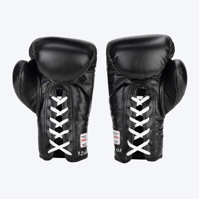 YOKKAO Matrix Lace Up férfi bokszkesztyűk fekete 3